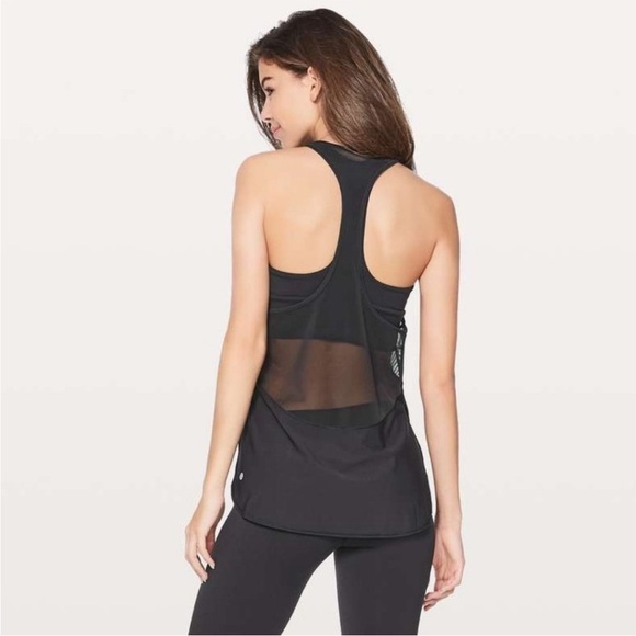 Lululemon Athletica Black Mesh Racerback Tank - Picture 1 of 8